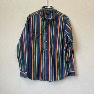 Ralph Lauren Vibrant Western Casual Button Down Shirt